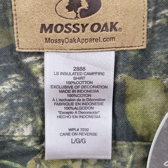 Mossy Oak Elements Khaki Button Up Jacket Men’s Size Large NWT - Picture 3 of 8